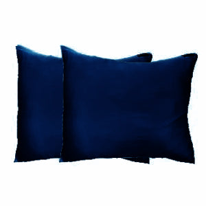 Navy Blue Satin Pillow Case - Set of 2 pieces