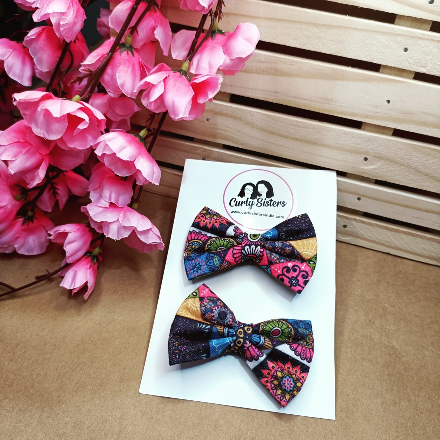 Baby Bow Clips - Multi Floral