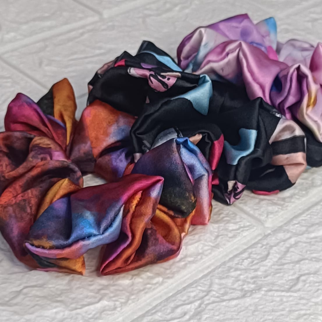 Vamika Satin Scrunchies - Set of 3