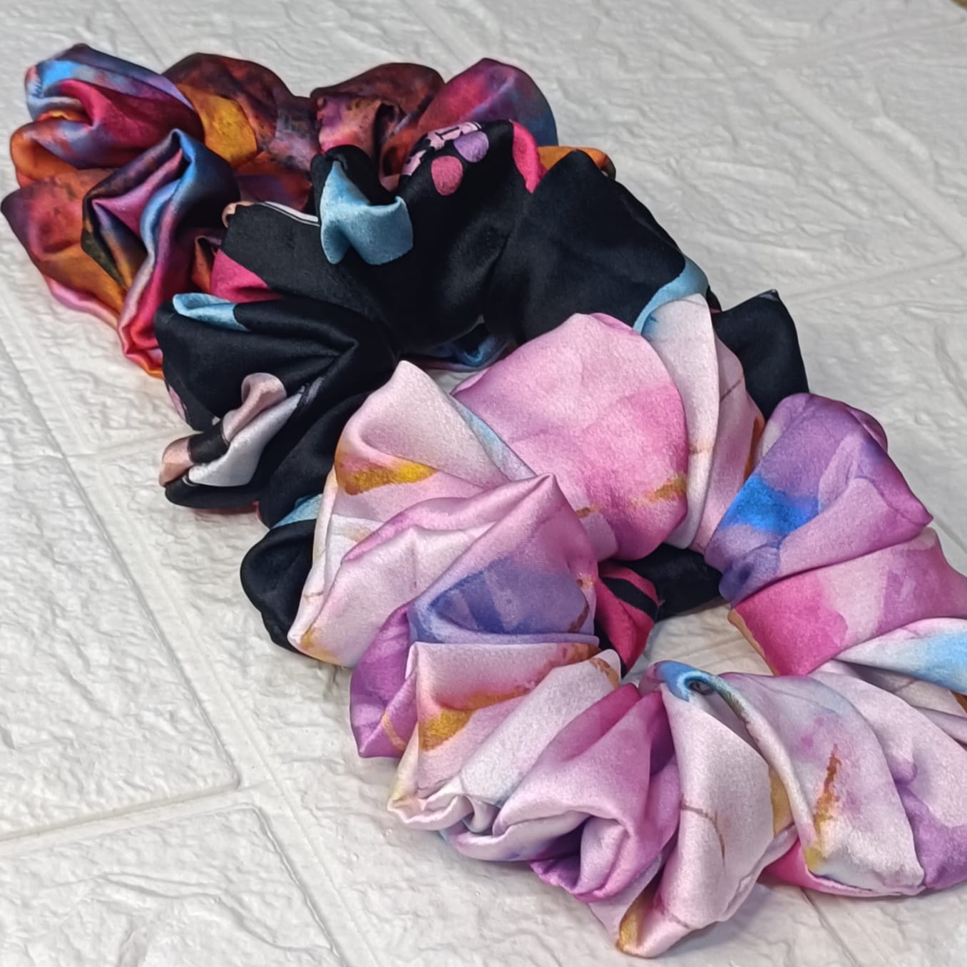 Vamika Satin Scrunchies - Set of 3