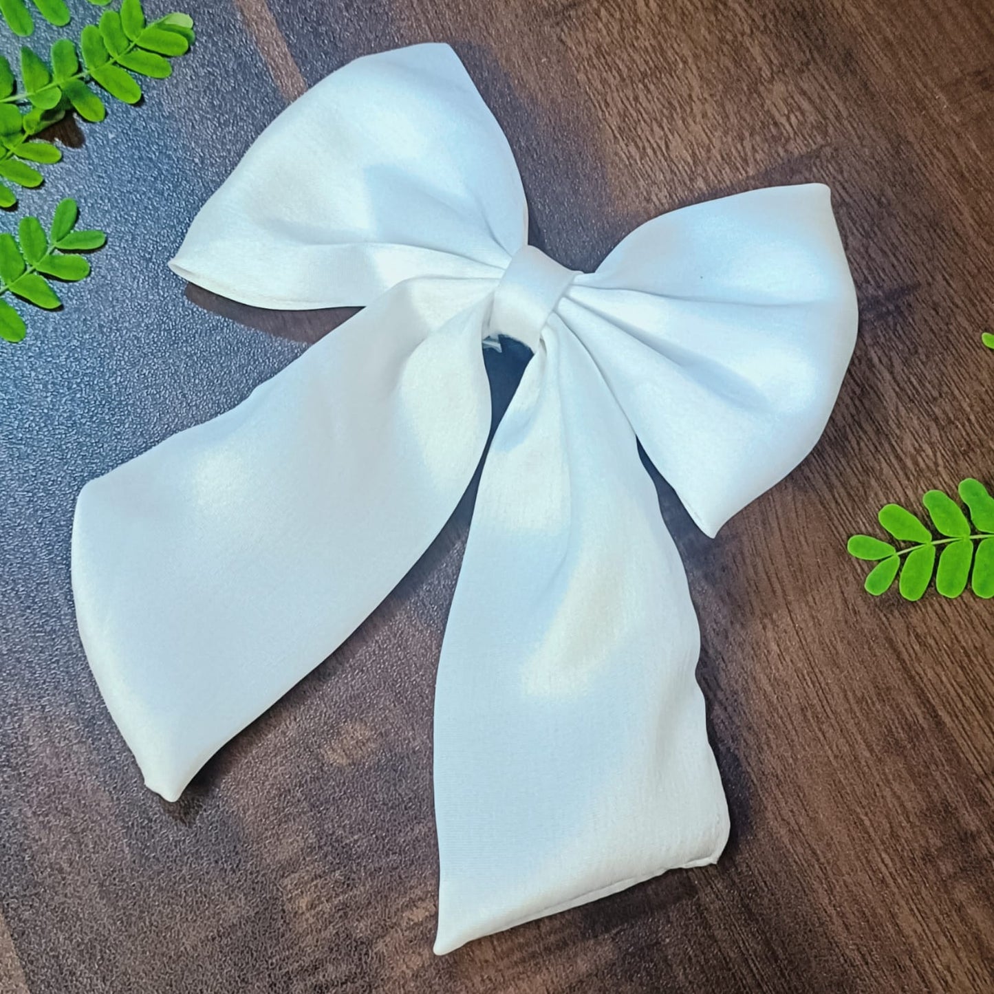 Akruti Satin Bow - White