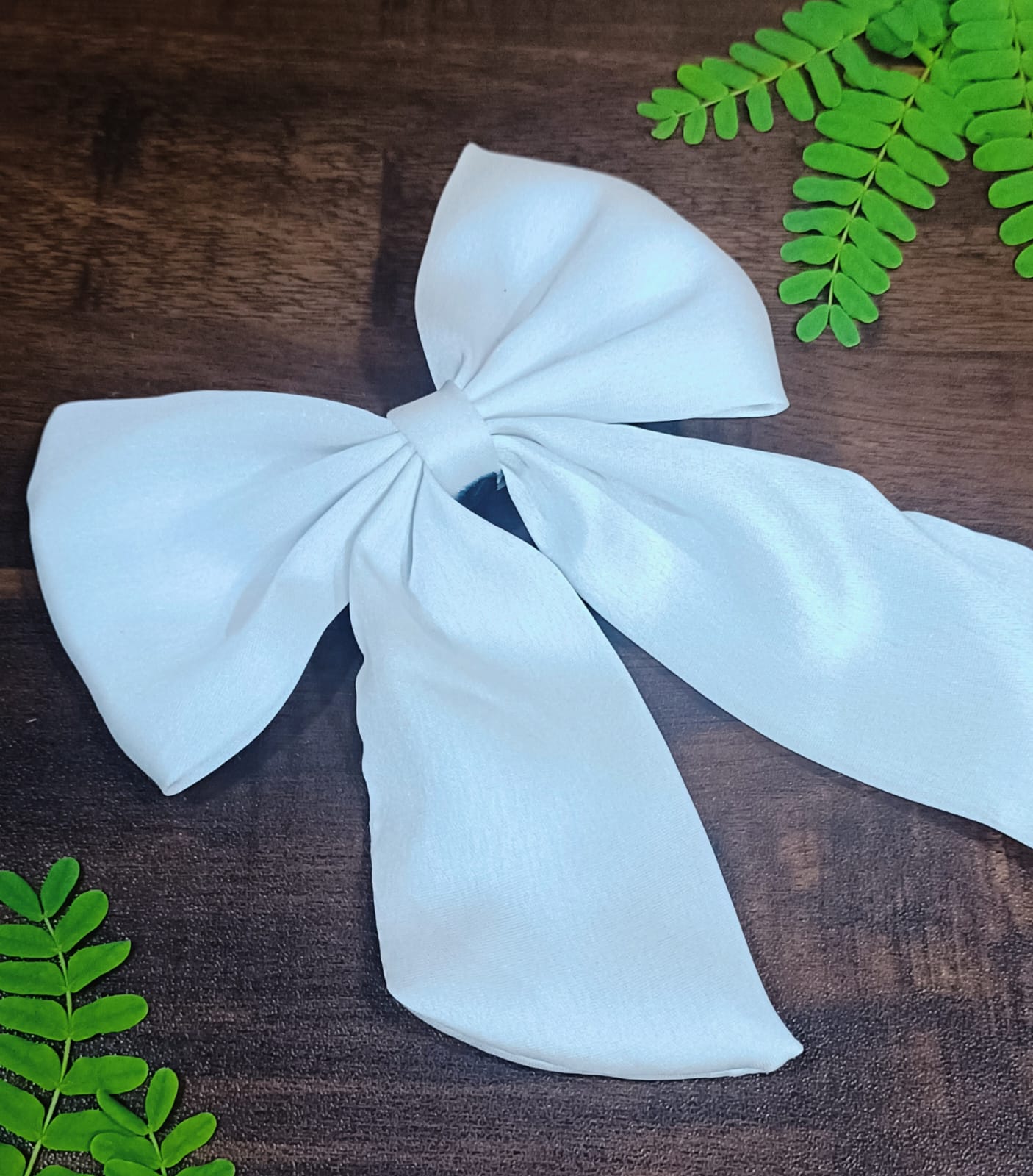 Akruti Satin Bow - White