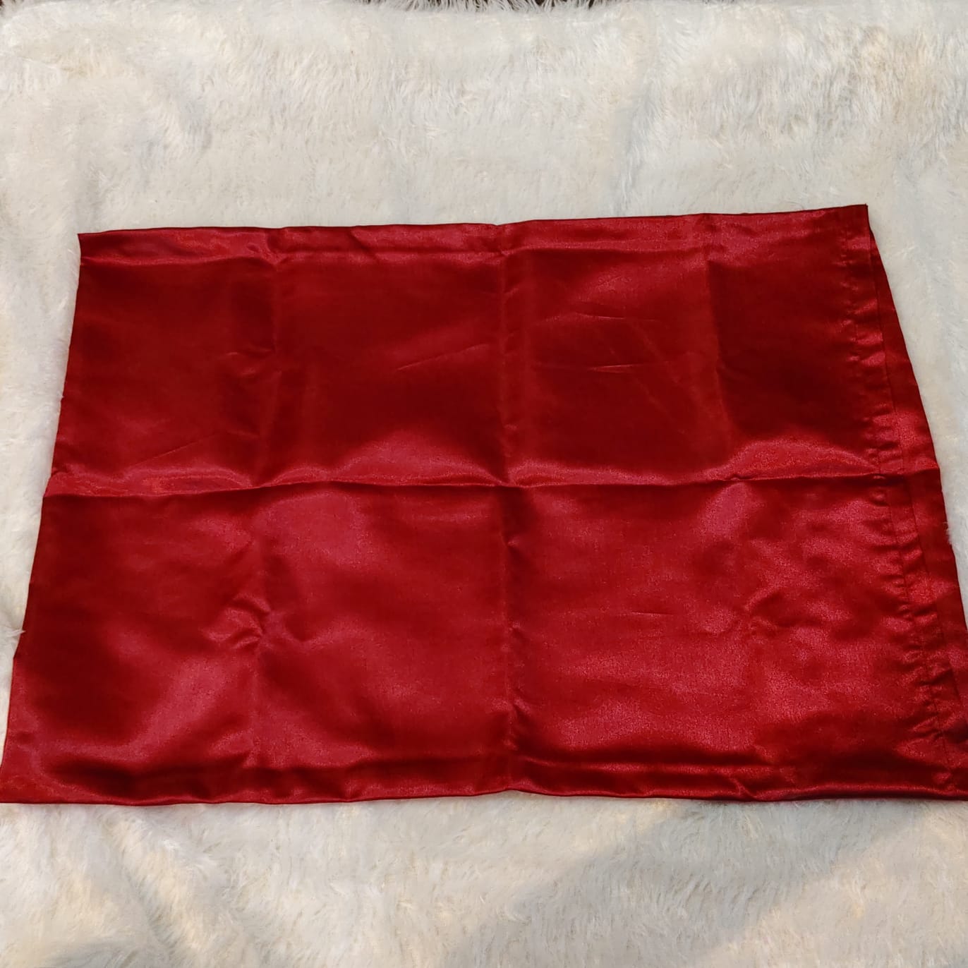 Red Satin Pillowcase - 1 pc