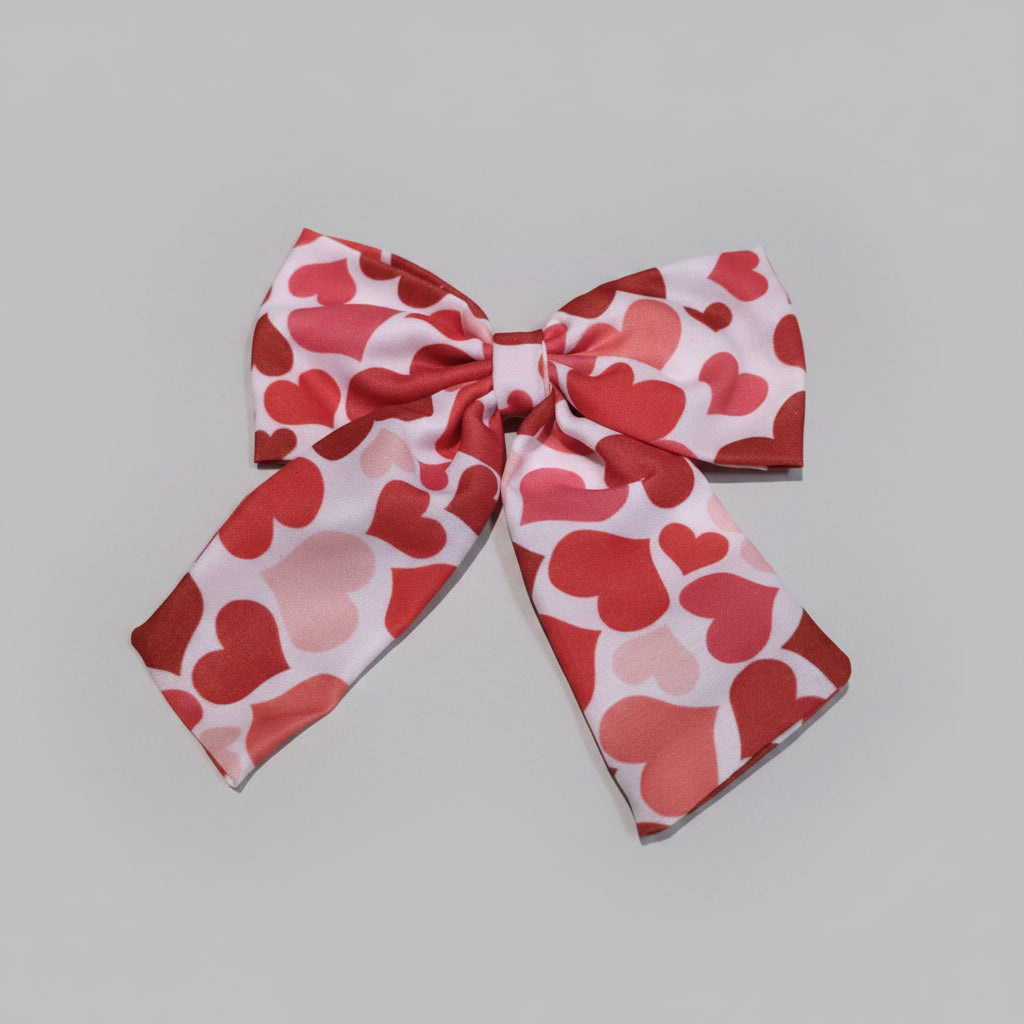 Red Heart Bow For Women & Girls - 1pc
