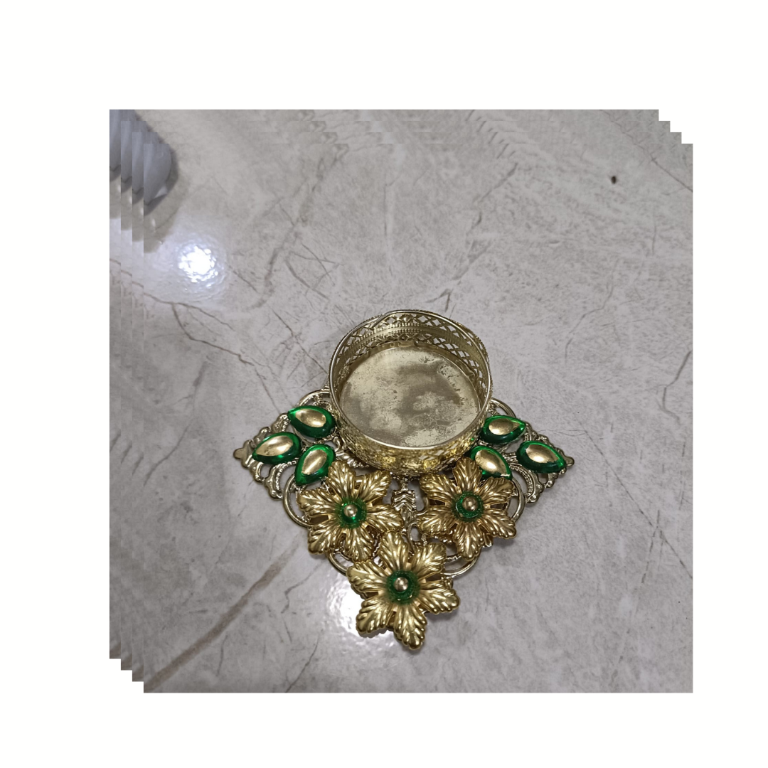 Fancy Metal Diya - Set of 5 pcs