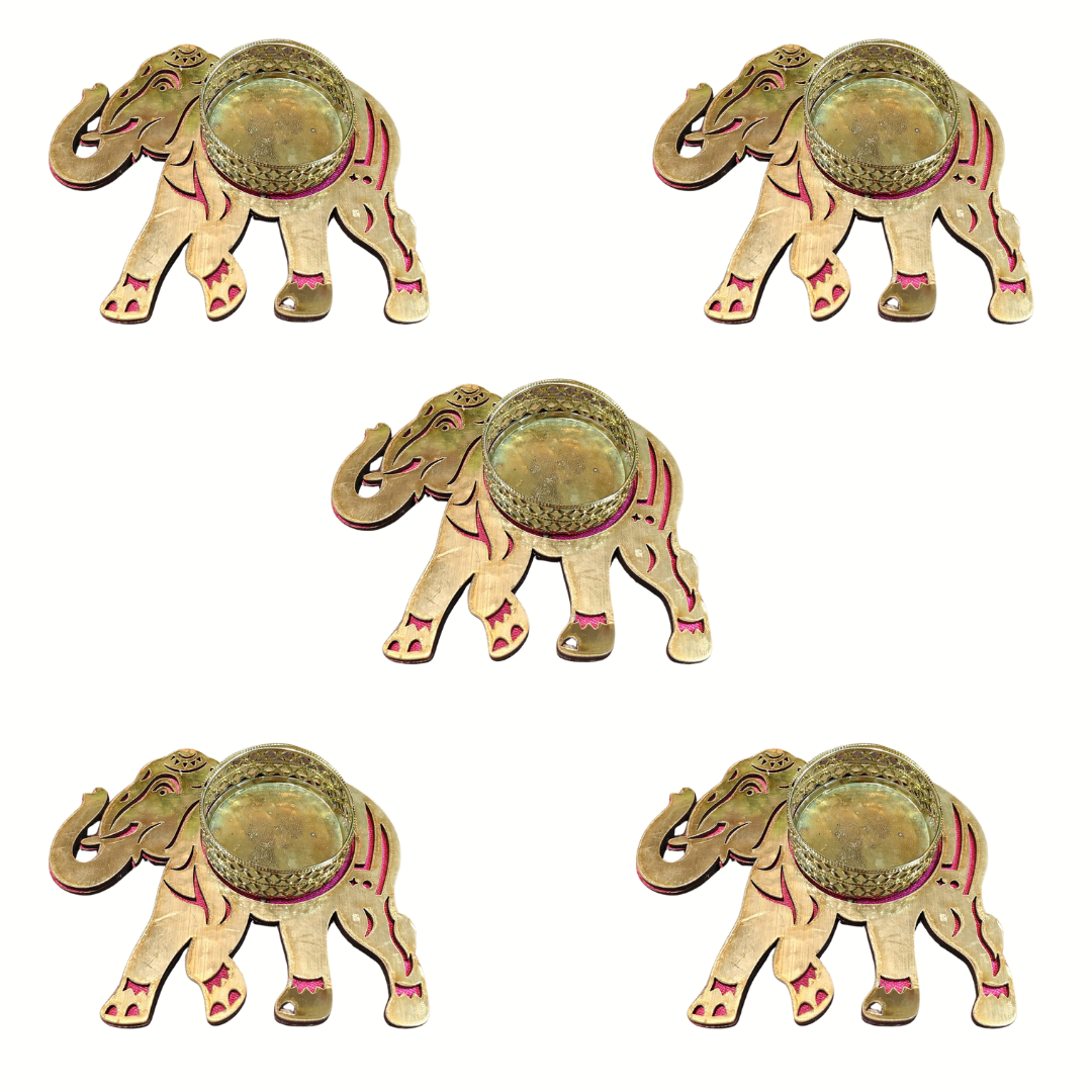 Fancy Diwali Diya - Elephant - Set of 5 pcs