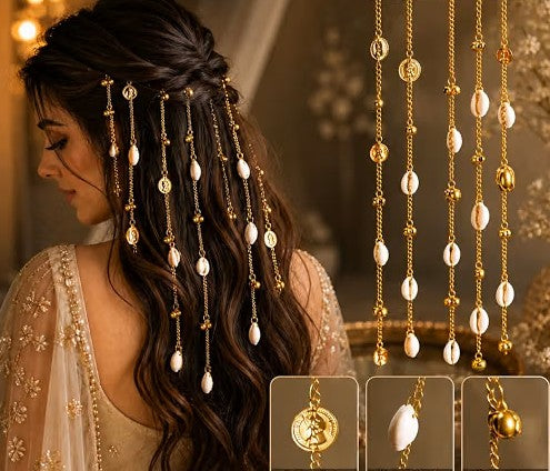 Boho Shell Chain Hair Accessory for women