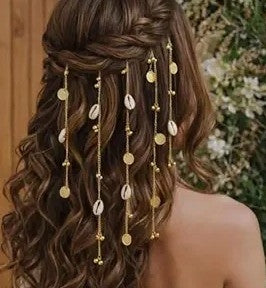 Boho Shell Chain Hair Accessory for women