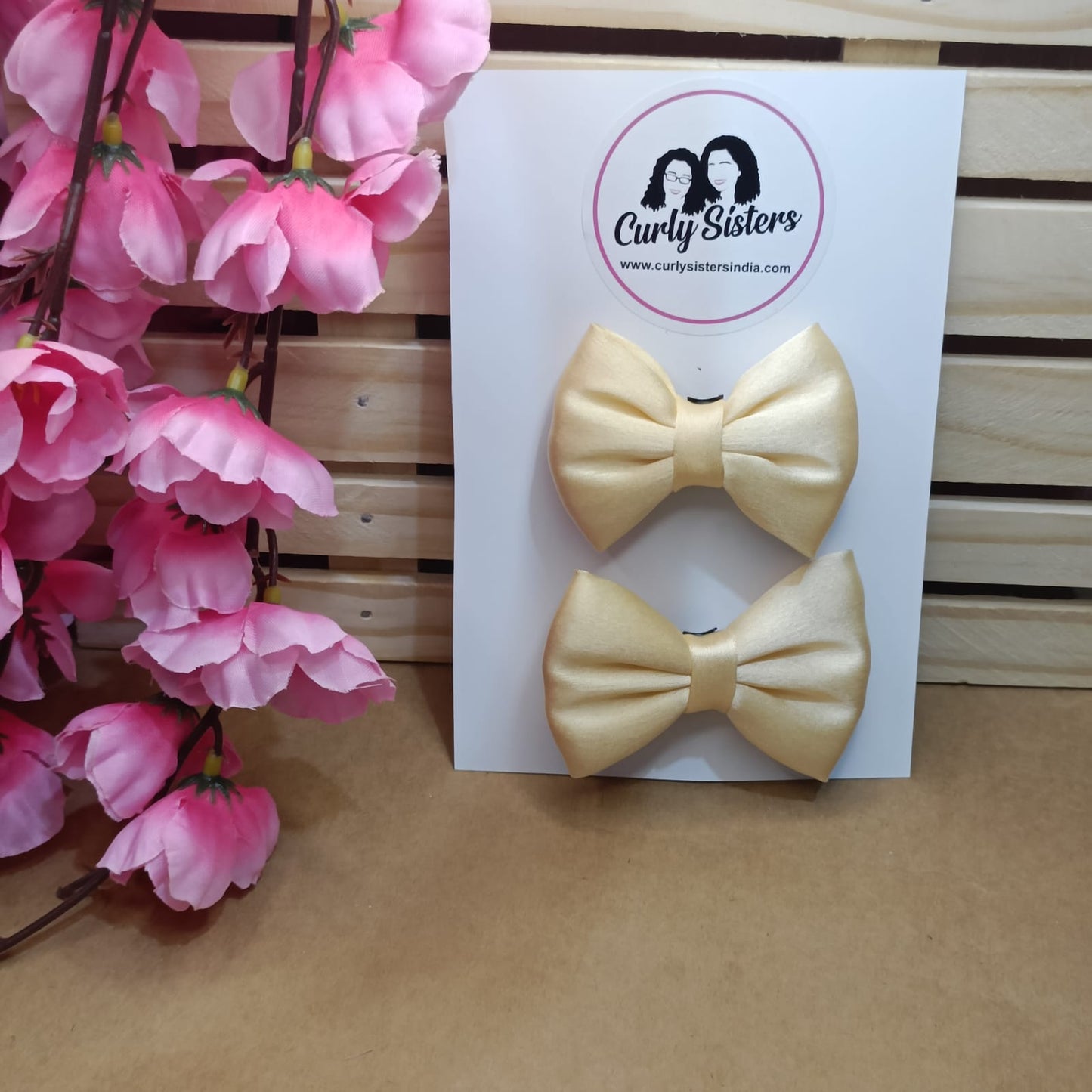 Baby Bow Clips - Butterscotch