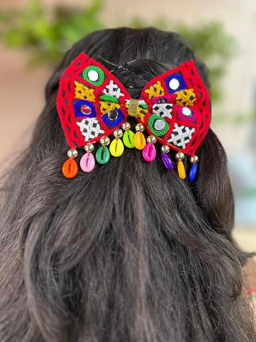 Navratri Hair Bow Clip - 1 pc