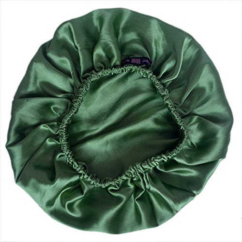 Olive Elasticated Satin Bonnet