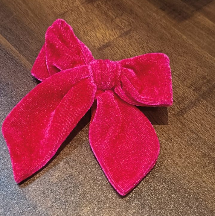 Etika Velvet Bow - Fuschia Pink