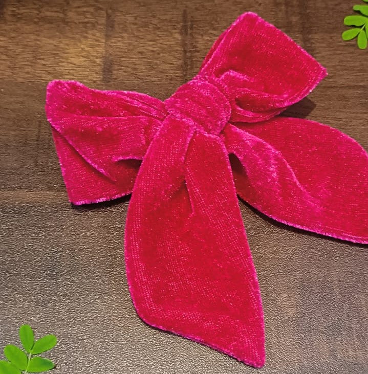 Etika Velvet Bow - Fuschia Pink