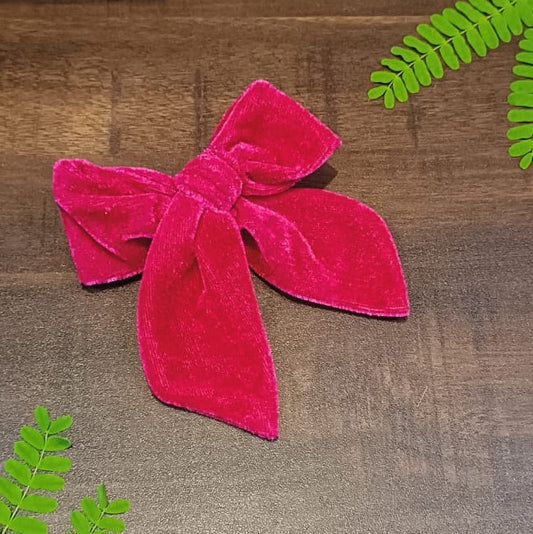 Etika Velvet Bow - Fuschia Pink