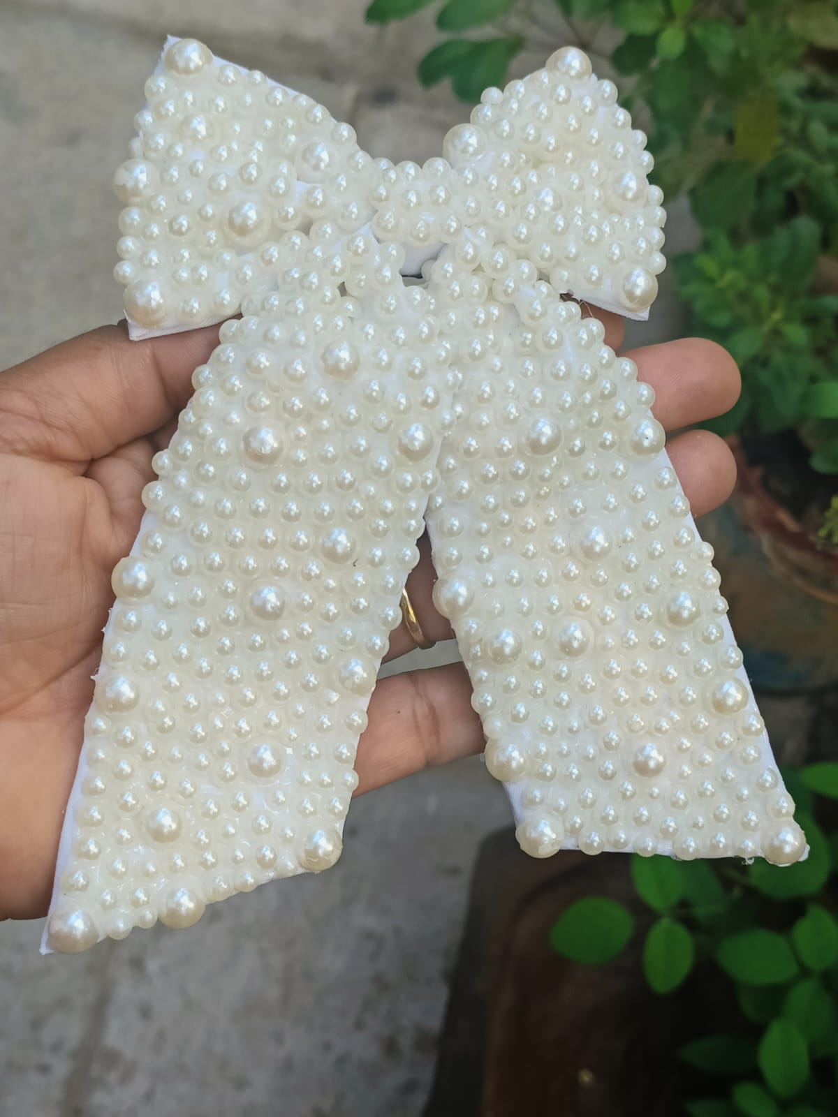 Pear Bow Pearl Bow | Hair Accessories β Curly Sisters India
