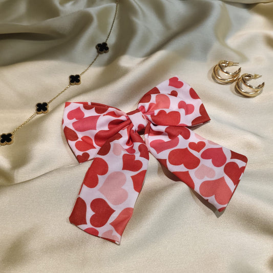 Red Heart Bow For Women & Girls - 1pc
