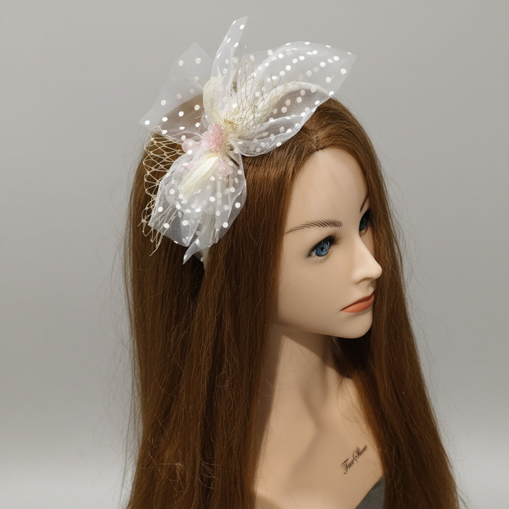Stylish White Hairband for Girls - 1 pc