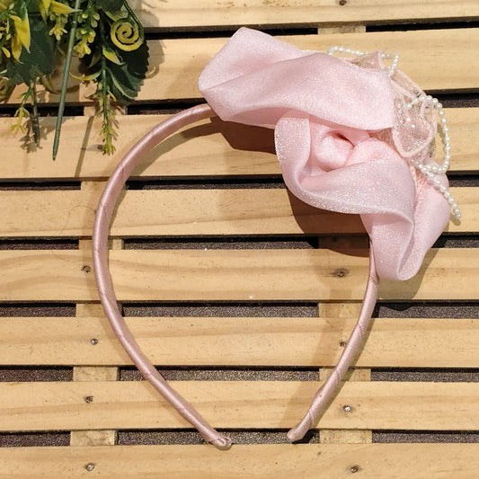 Pink Flower Hairband for Girls - 1 pc