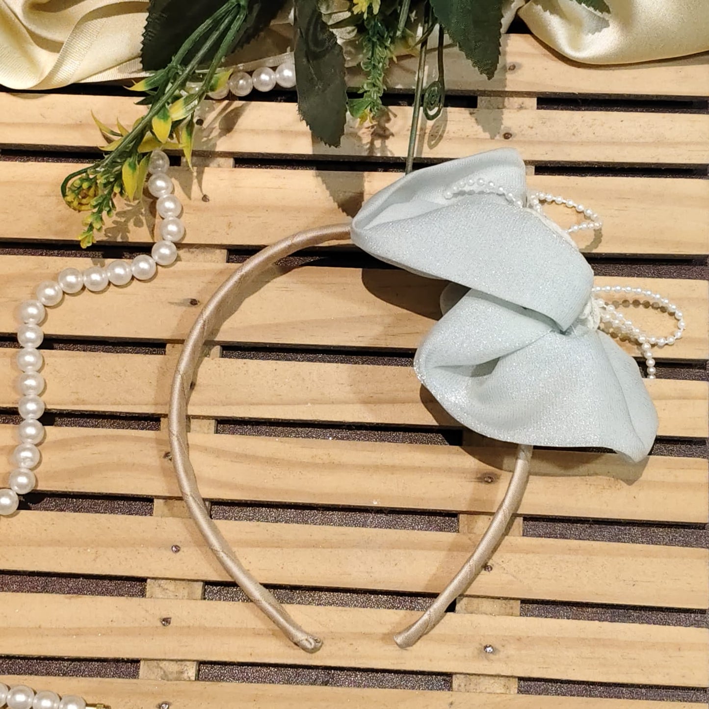 Grey Flower Hairband for Girls - 1 pc