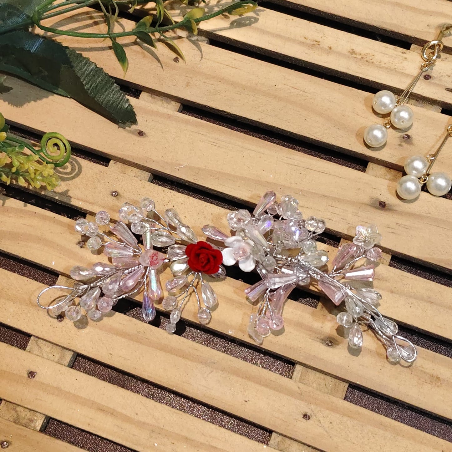 Stylish Crystal Hair Brooch For Women & Girls - 1pc