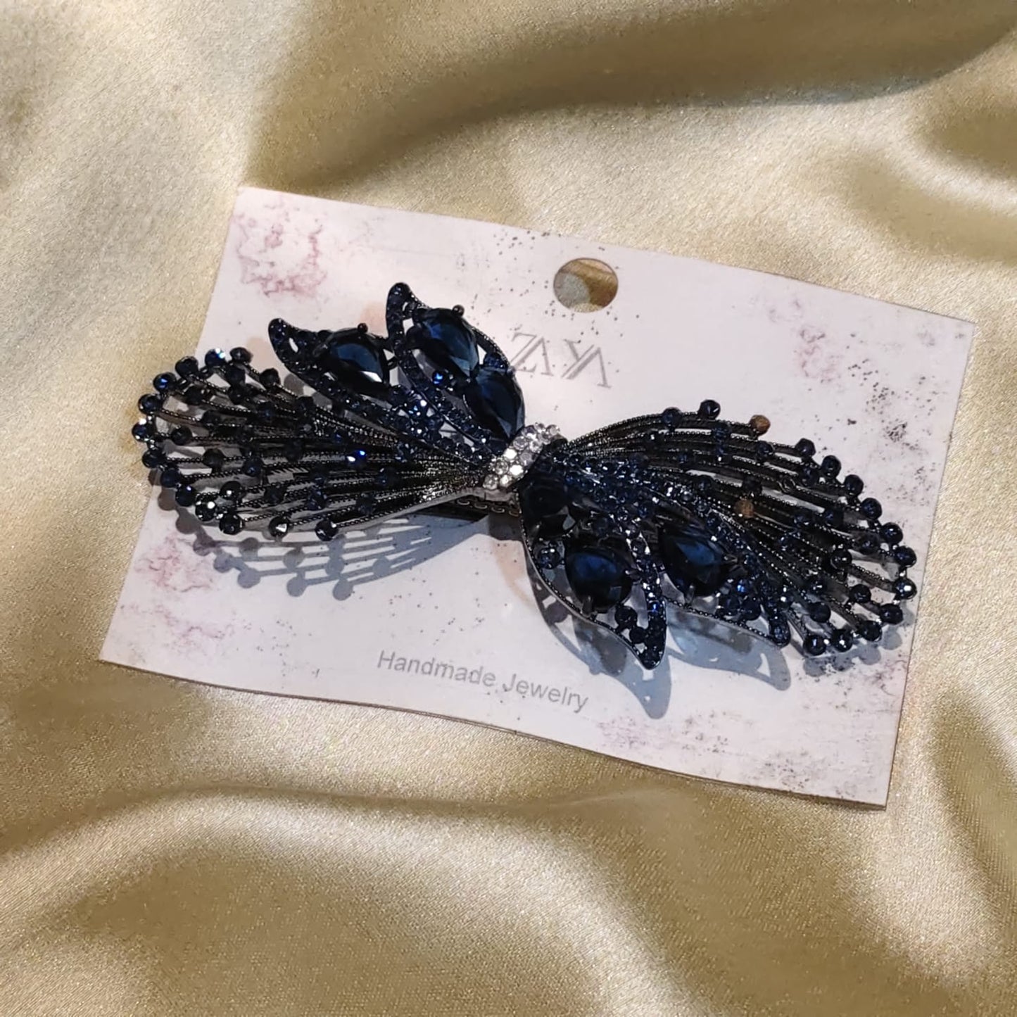 Blue Crystal Hair Clip For Women - 1pc