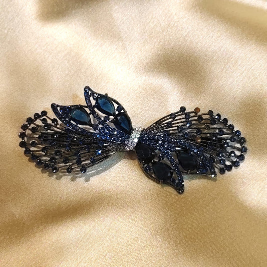 Blue Crystal Hair Clip For Women - 1pc
