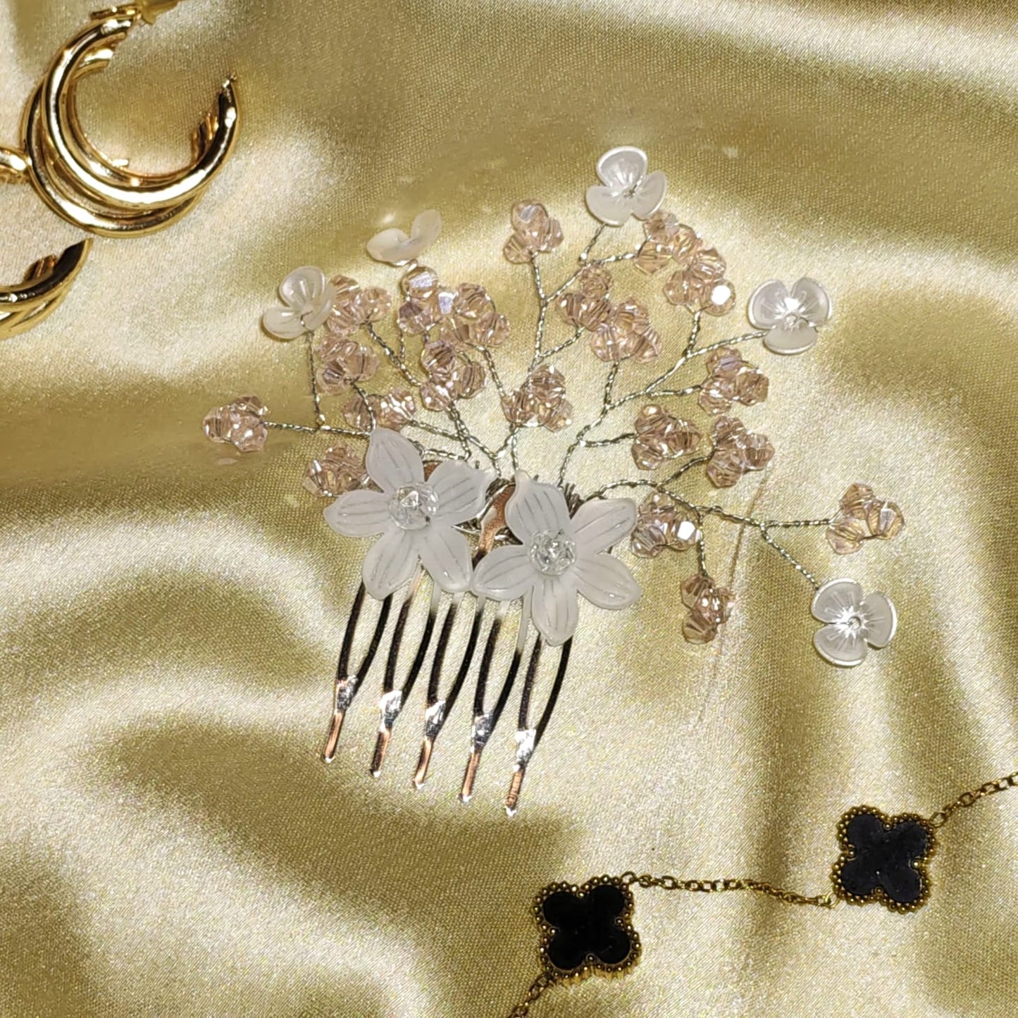 Crystal Hair Brooch For Women & Girls - 1pc