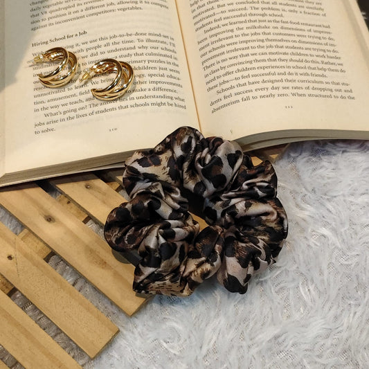 Satin Scrunchie Cheetah Print - 1 pc