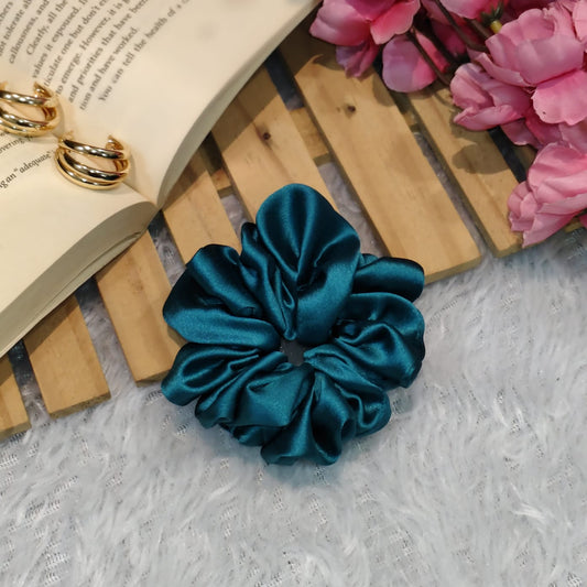 Satin Scrunchie Teal Color - 1 pc