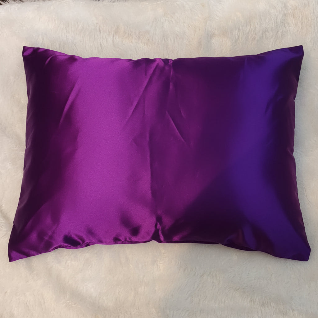 Purple Satin Pillowcase - 1 pc