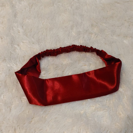 Red Satin Hairband - 1 pc