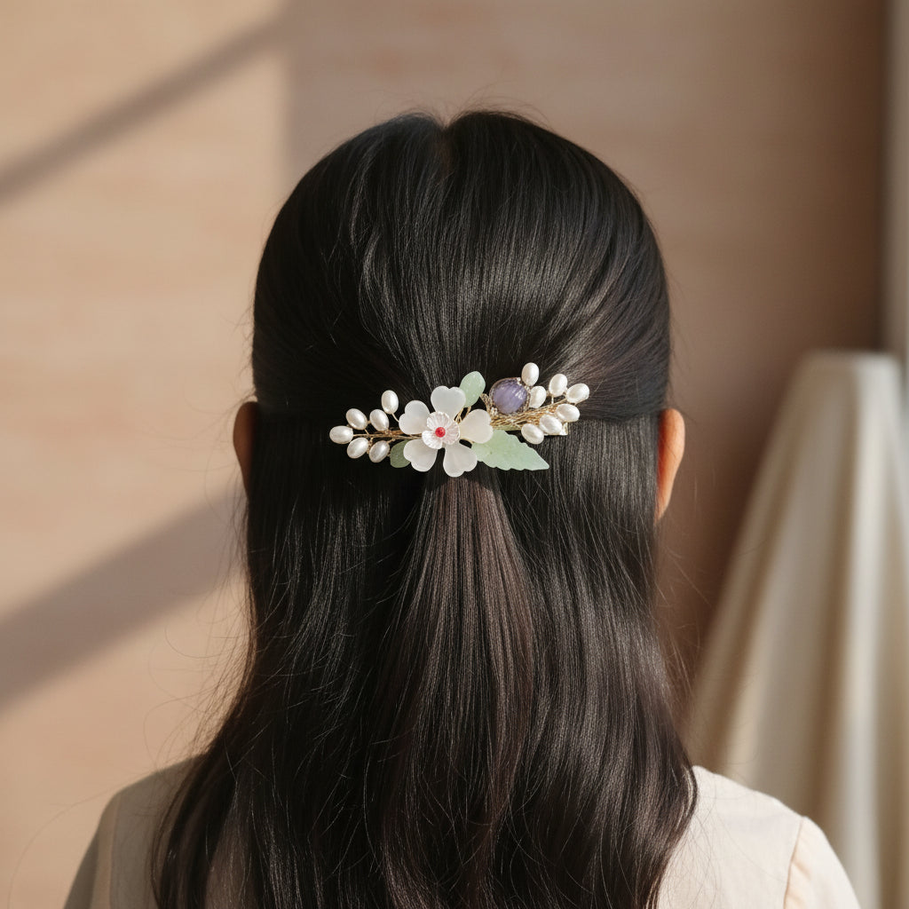 Floral Hair Clip For Women - 1pc