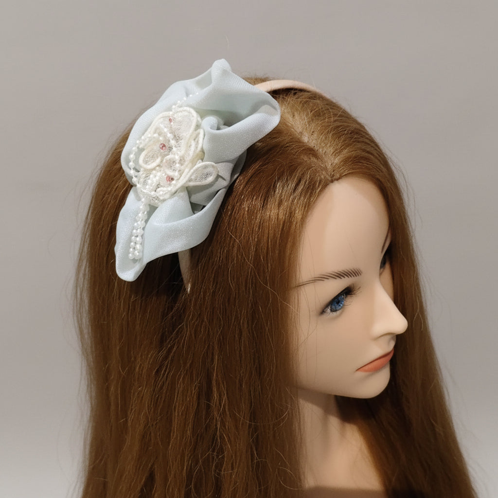 Grey Flower Hairband for Girls - 1 pc