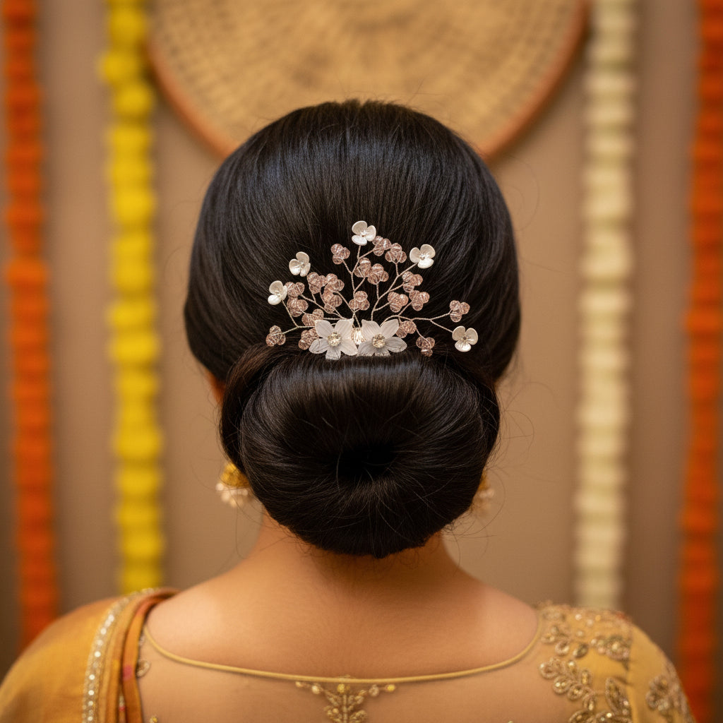 Crystal Hair Brooch For Women & Girls - 1pc