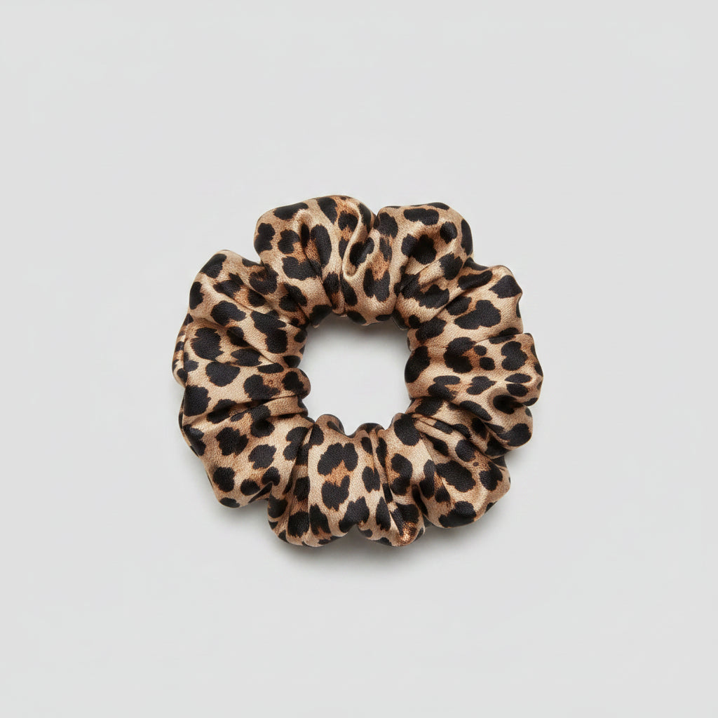Satin Scrunchie Cheetah Print - 1 pc