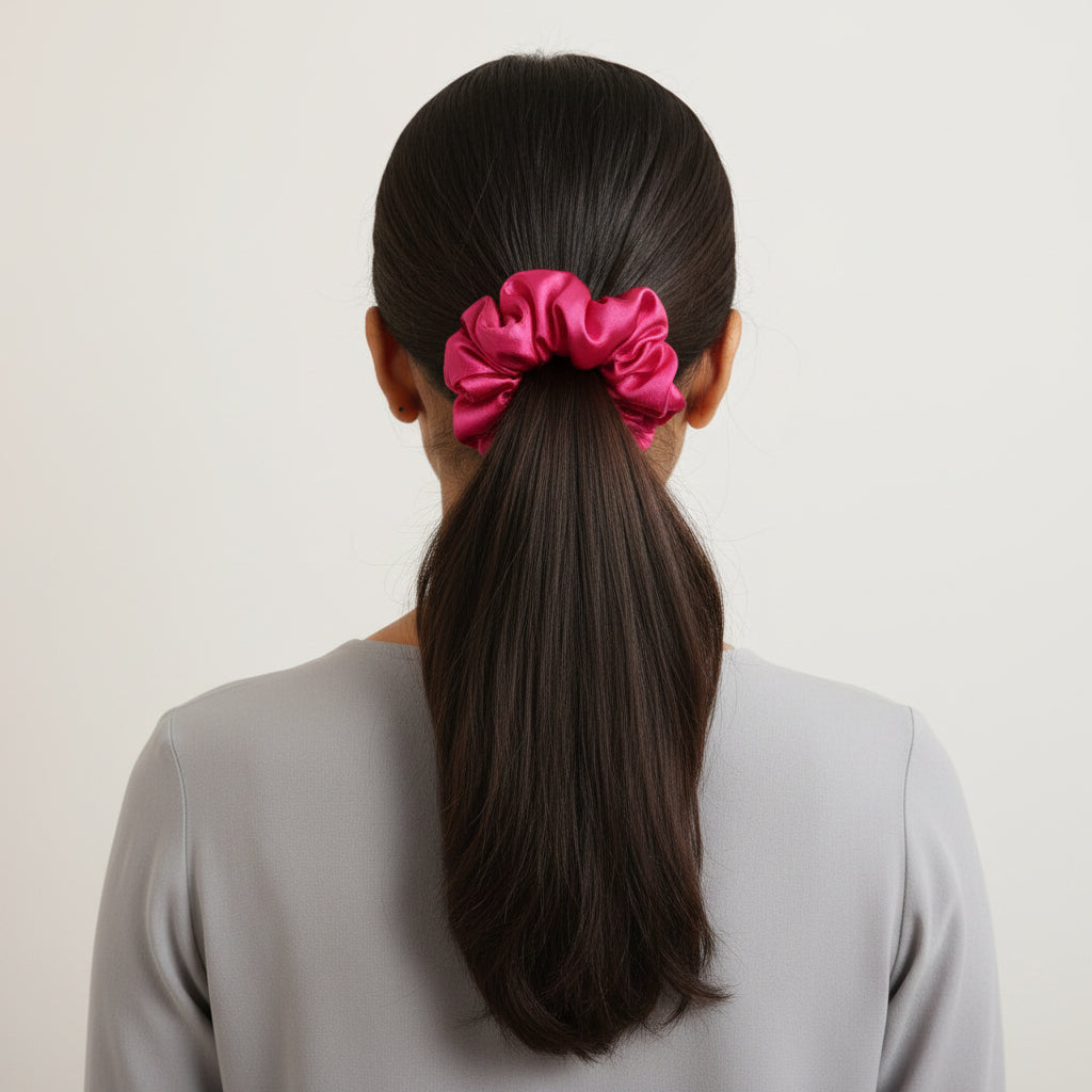 Satin Scrunchie Pink Color - 1 pc