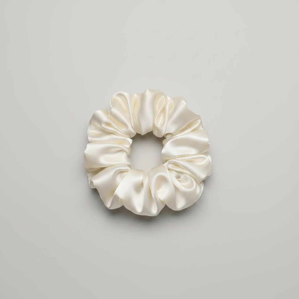 Satin Scrunchie White Color - 1 pc