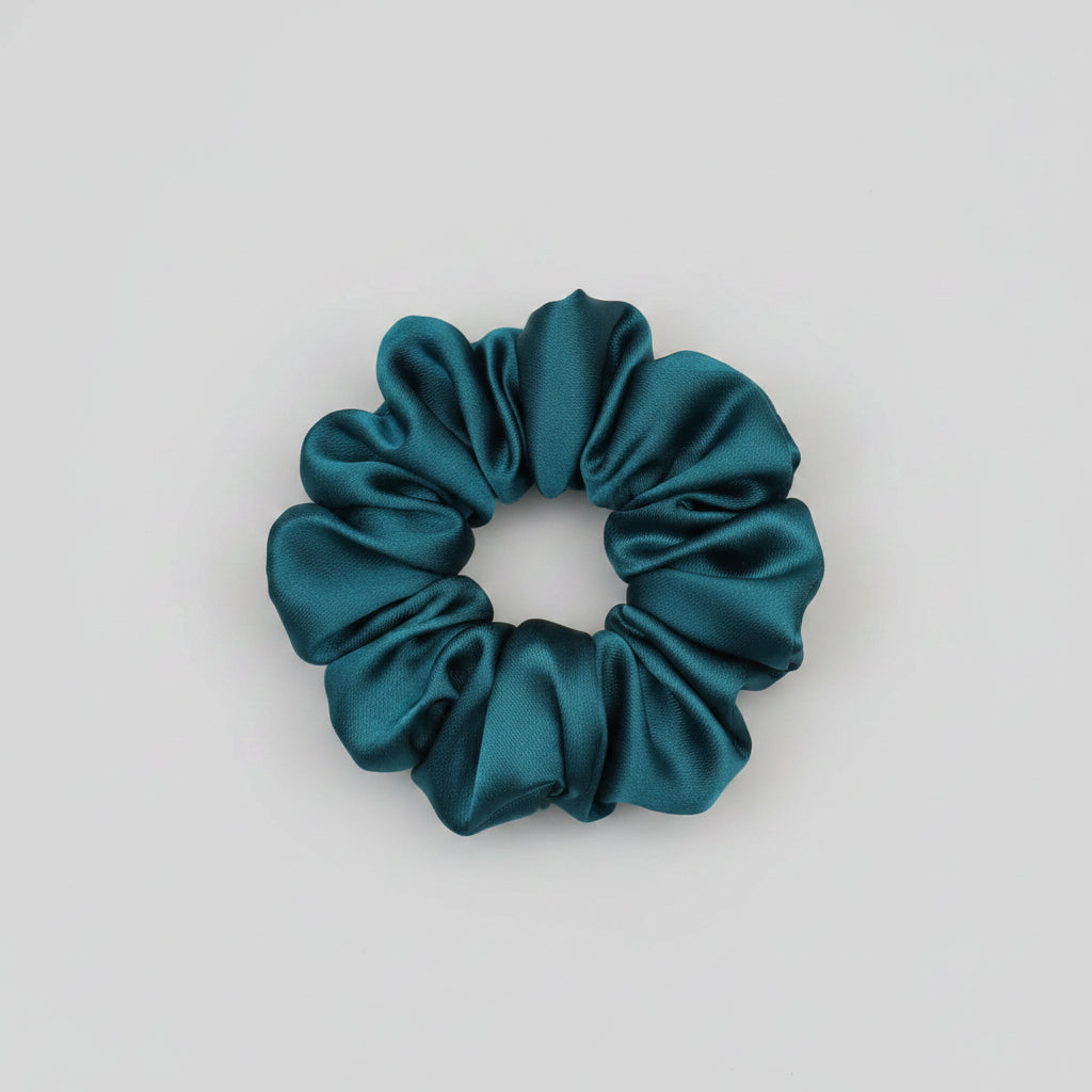 Satin Scrunchie Teal Color - 1 pc