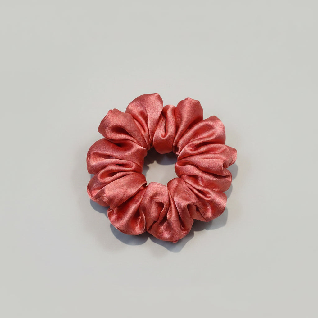 Satin Scrunchie Peach Color - 1 pc