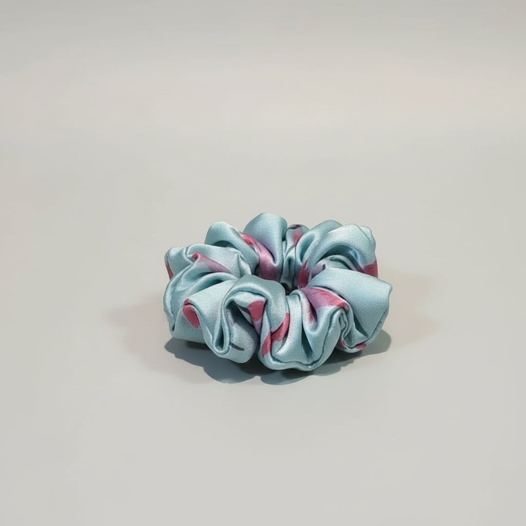 Satin Scrunchie Flamingo Print - 1 pc