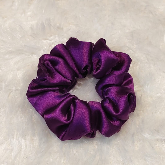 Purple Satin Scrunchie - 1 pc