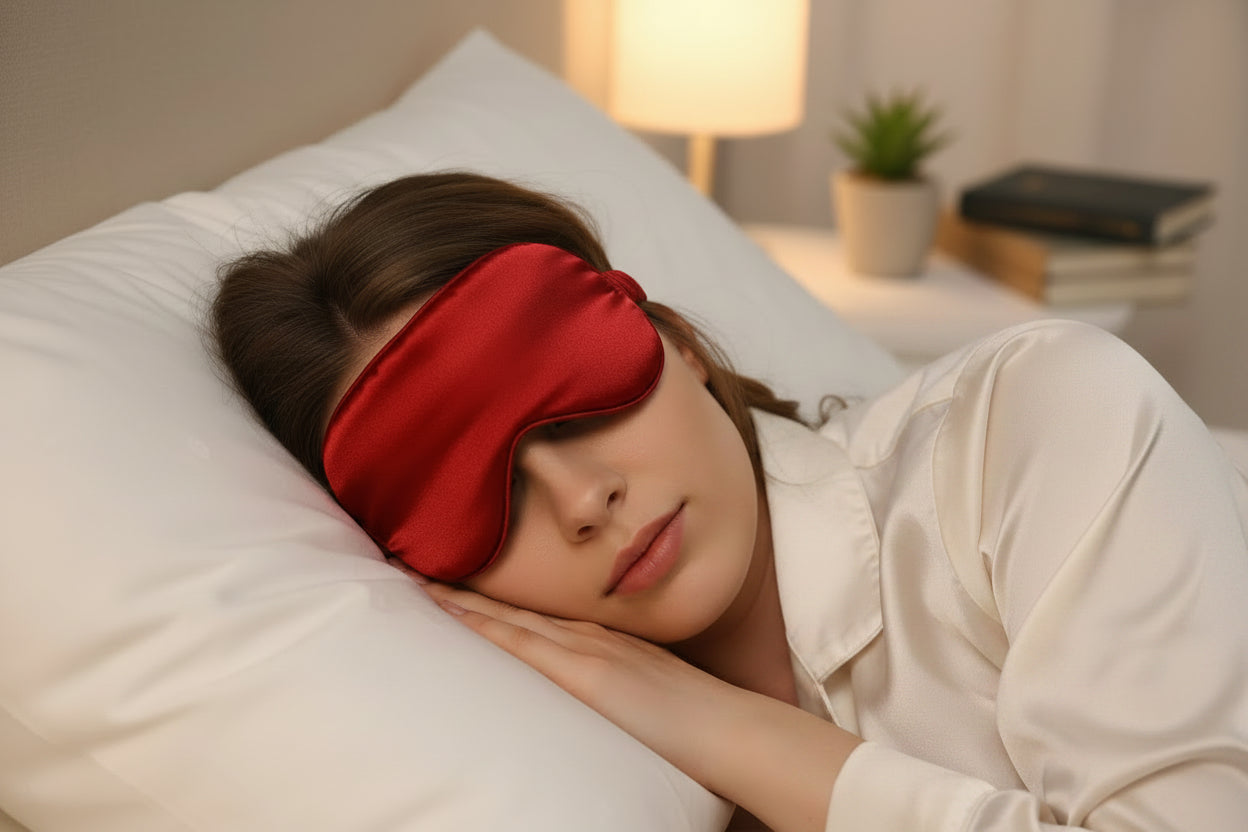 Red Satin Eye Mask - 1 pc