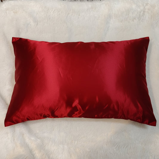 Red Satin Pillowcase - 1 pc